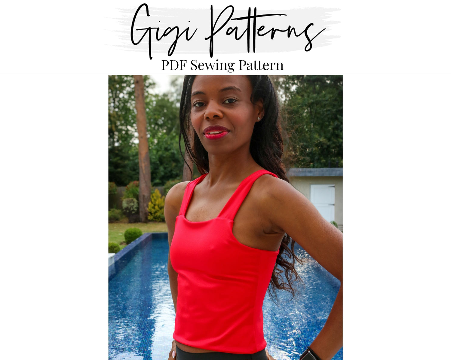 Knit Crop Tank Top Sewing Pattern XS-5XL – GigiPatterns