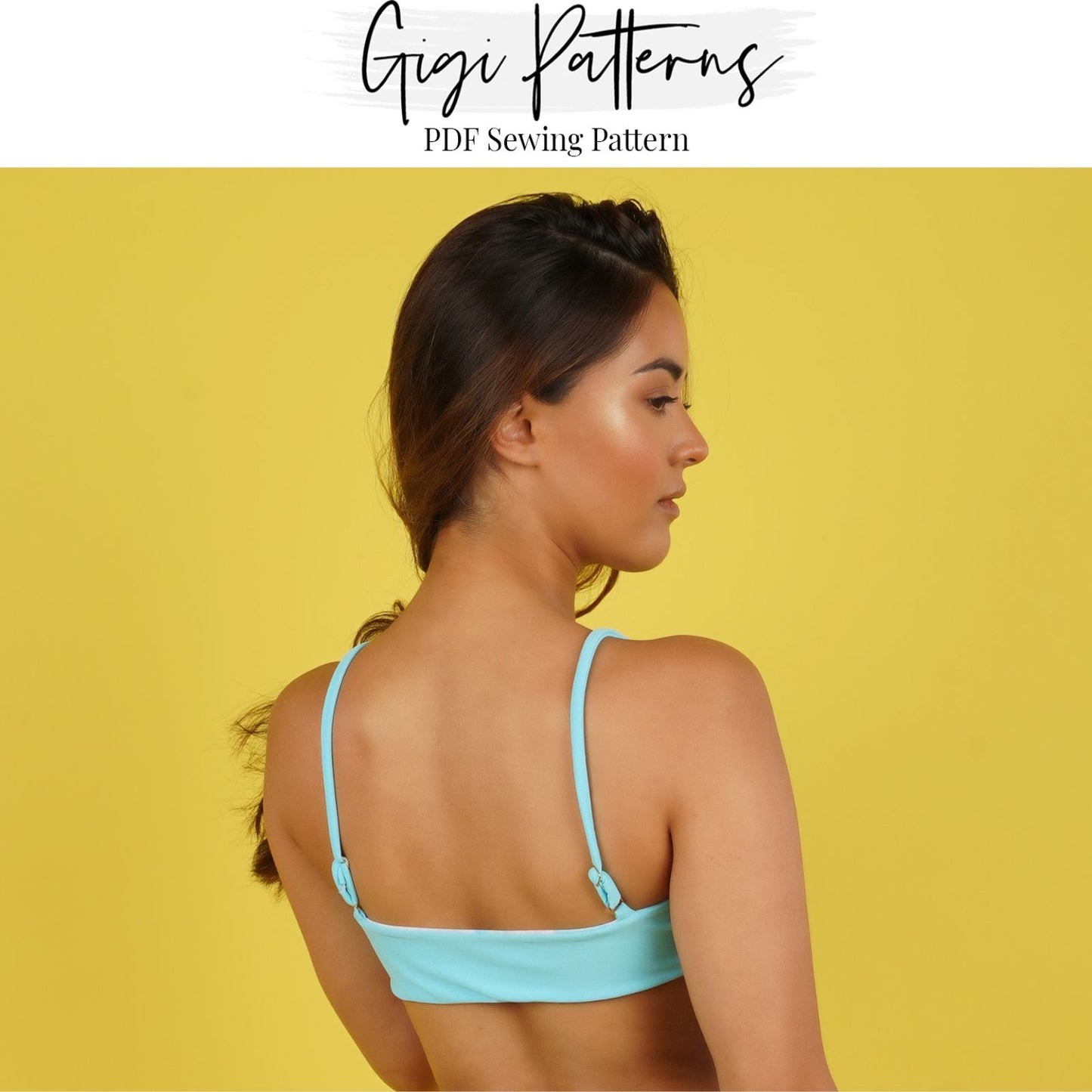 PDF Swimsuit Pattern Knot Front Bikini Top XS-5XL