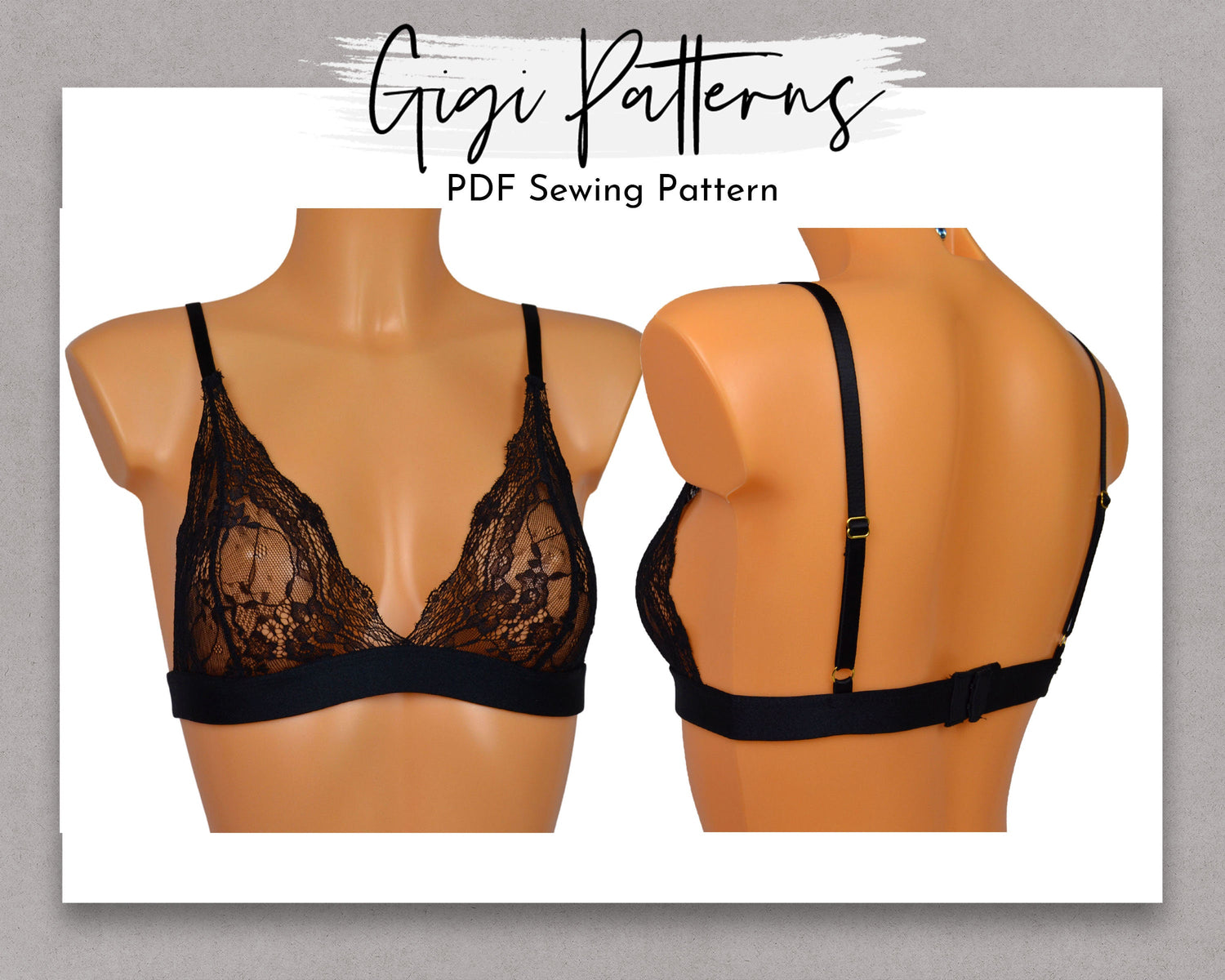 Ladies Bralette Lingerie PDF Sewing Patterns – GigiPatterns