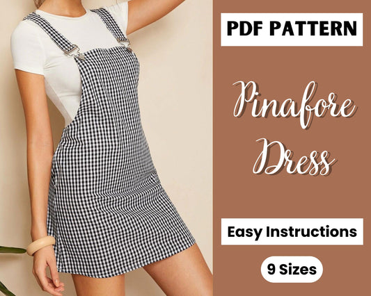Pinafore Dress Sewing Pattern | summer dress pattern | Pinafore Dress Pattern Pdf | Woman Pinafore Sewing Pattern | Instant Download