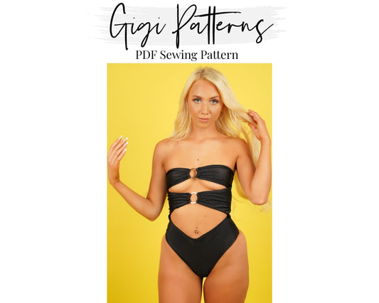 One Piece Swimsuit Pdf, Womens Swimsuit Pdf Pattern, O-Ring Strapless Swimsuit, Swimsuit Sewing Pattern Pdf, Womensewing Pattern, bikini pattern pdf, bikini sewing pattern pdf, swimsuit pdf, swimsuit pattern pdf, swimsuit pattern pdf, gigipatterns