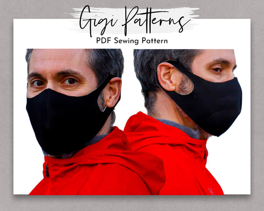 Patron de masque facial en néoprène facile à faire soi-même - Patron de couture PDF 